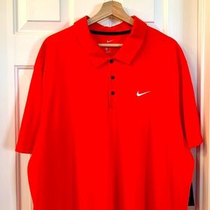 Nike Mens orange 3XL dri-fit polo